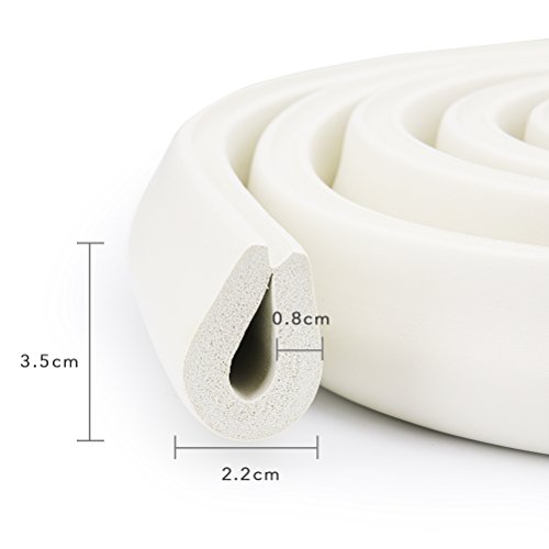 Vicloon Protectores para Bordes, 2M * 2 Conjunto Protector Espuma, Muebles, Súper Pruebas en Pantalla y la Seguridad para el Bebé, Suave Protectores para Bordes (Marfil Blanco)