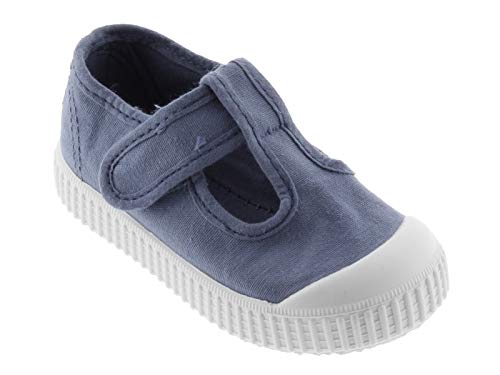 victoria Plano VICTORIA Sandalia 1915 Lona Tintada ALGODÓN TEÑIDO, ECOLÓGICO Y 30% Reciclado con Cierre DE Tira ADHERENTE 136625-KIDS para Unisex-niños Azul 31