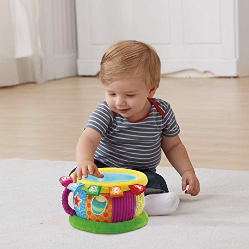 VTech Tambor Luces mágicas | Juguete para bebé +6 Meses | Bilingüe español-inglés | Más de 100 Canciones, melodías, Frases y Sonidos | Versión ESP | Multicolor, Color (3480-612547)