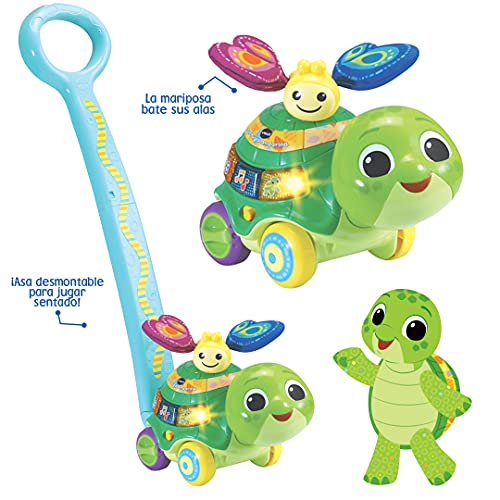 VTech Tortuga andante, juguete para bebés de más de 12 meses, versión de ayuda para caminar, español (3480-547622)