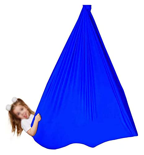 WAPKY Terapia Swing Silla De Columpio para Colga Hamaca Sensorial para Niños O Adultos, Cuerda De Árbol Y Terapia De Autismo Columpio 360° para Niños (Color : Blue, Size : 150 * 280CM/59 * 110in)