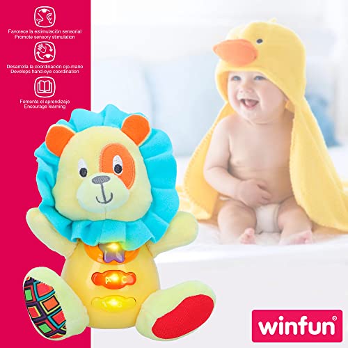 winfun - Peluche César el león con luz y sonido en español Winfun (85367)