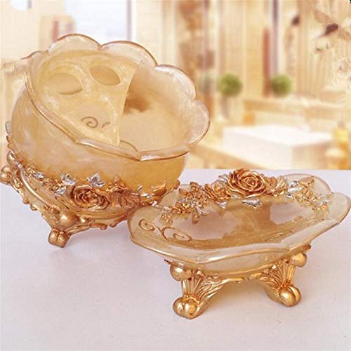 XASUSULI Accesorios de baño Conjunto Herramientas de Lavado Biberón Bebé Enjuague bucal Taza de jabón Soporte de Cepillo de Dientes Artículos para el hogar (Color : Oro, Size : Gratis)