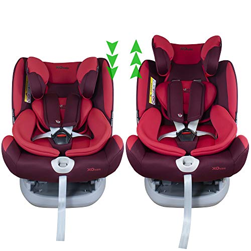 XOMAX S66 Silla de coche con Isofix I inclinable I Grupo 0+/1/2/3 I evolutiva 0-36 kg, 0-12 años I Funda extraíble y lavable I ECE R44/04