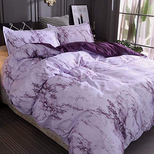 XYSQWZ Juego De Cama De Edredón De 4 Piezas 100% Bambú Súper Sedoso Y Suave Constelación De Paisaje Vía Láctea Cáncer Morado Juego De Cama Completo Super King (26-vff - 007_King