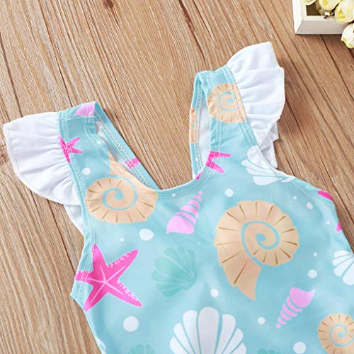 YWLINK BañAdor Infantil Manga Volante,Bebé Traje De BañO Una Pieza Impreso Volantes BañAdor Sin Mangas InfáNtil ReciéN Nacidos para NatacióN Piscina Playa Traje De Bikini