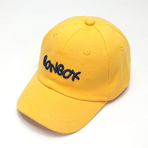 YWLINK Bebé NiñO NiñA Sombrero Letra Suave De AlgodóN Sombrero De Sol Aleros Gorra De BéIsbol Sombrero Boina SeccióN Delgada Visera CóModo Viajes Protector Solar Gorra(Amarillo,1-4 años Bebe)