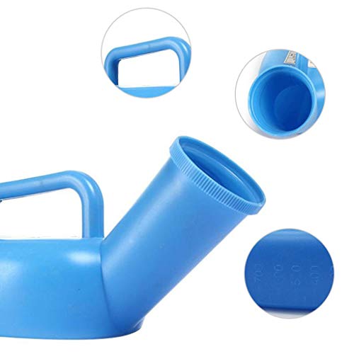 Zunruishop Los Hombres de IR al baño portátil Pee Botella de 900 ml for el Hospital del Orinal for Adultos (Azul)