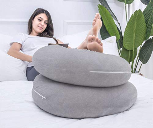 1 MIDDLE ONE Almohada de embarazo, almohada de cuerpo completo en forma de C para apoyo de maternidad, almohada de dormir para mujeres embarazadas con funda de terciopelo (gris oscuro)