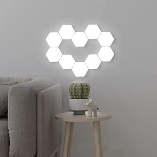 10-Piece Set - Hexagonal Wall Lamp LED Wall Lamp Remote Touch Sensor with USB Power for Bedroom Living Room Game Room Decoration