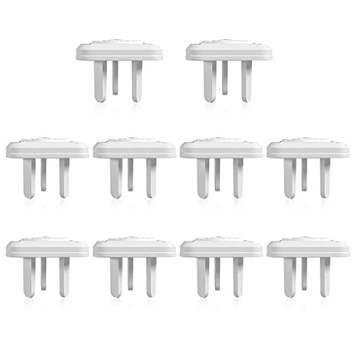 10 Piezas de Outlet Fundas Dibujos Animados Decorativo Bebé Socket Guards Guards Safety Plastic Safe Block Taps Habitación Interior, 3 Hoyos, 10pcs