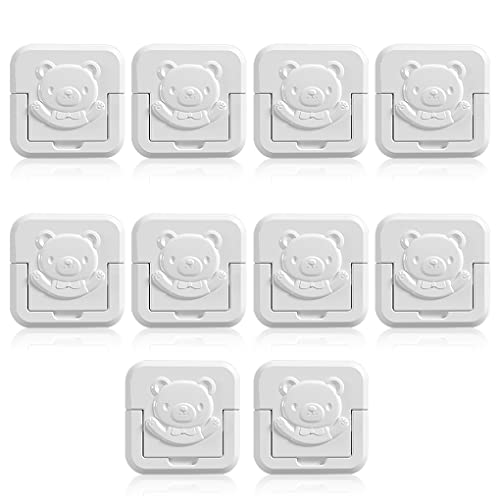 10 Piezas de Outlet Fundas Dibujos Animados Decorativo Bebé Socket Guards Guards Safety Plastic Safe Block Taps Habitación Interior, 3 Hoyos, 10pcs