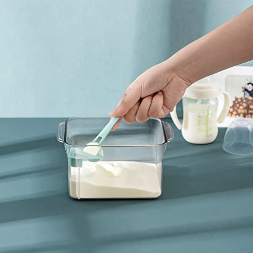 1.7L Caja Portátil de Leche en Polvo,Sellado Caja Transparente Leche en Polvo, Caja de Almacenamiento de Leche en Polvo, Para Almacenar Leche En Polvo, Frutas y Alimentos Para Bebés