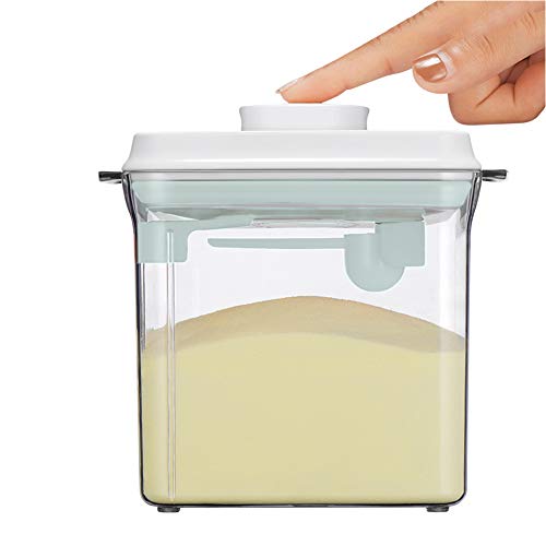 1.7L Caja Portátil de Leche en Polvo,Sellado Caja Transparente Leche en Polvo, Caja de Almacenamiento de Leche en Polvo, Para Almacenar Leche En Polvo, Frutas y Alimentos Para Bebés