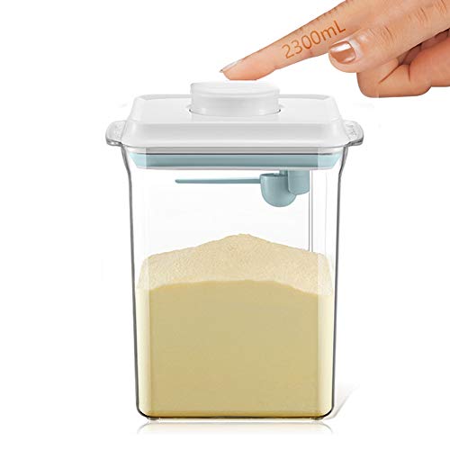 2.3L Caja Portátil de Leche en Polvo,Sellado Caja Transparente Leche en Polvo, Caja de Almacenamiento de Leche en Polvo, Para Almacenar Leche En Polvo, Frutas y Alimentos Para Bebés