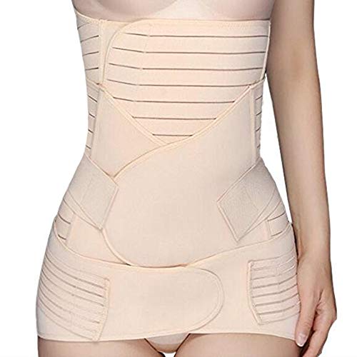 3 en 1 Apoyo posparto Recuperación del Vientre Cintura/Pelvis Corte del Cuerpo Faja Postnatal Shapewear (XL)