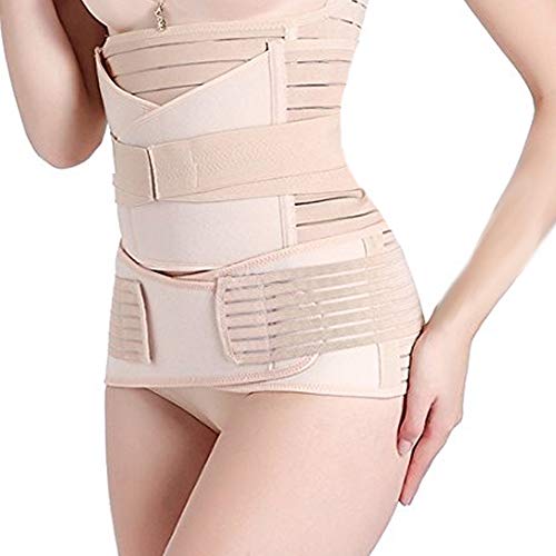 3 en 1 Apoyo posparto Recuperación del Vientre Cintura/Pelvis Corte del Cuerpo Faja Postnatal Shapewear (XL)