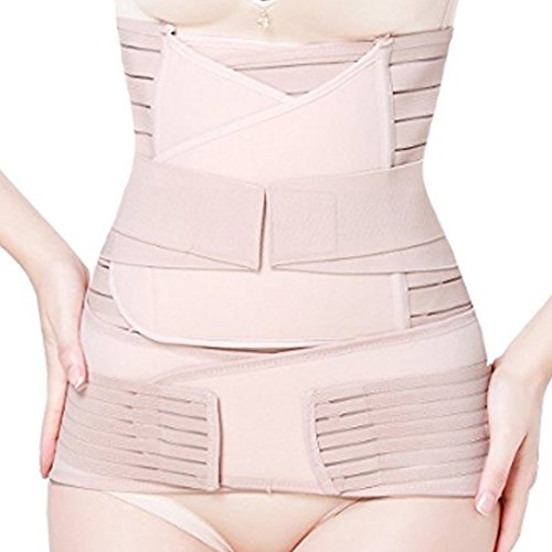 3 en 1 Apoyo posparto Recuperación del Vientre Cintura/Pelvis Corte del Cuerpo Faja Postnatal Shapewear (XL)