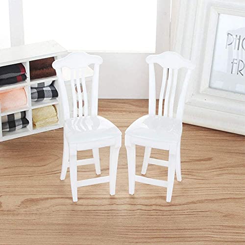 3 Unids Chica Juego Casa Silla de Mesa, Muñecas Lindas Accesorios Mesa de Cena y Sillas para Doll Miniatura Simulación Muebles Juego de Juego