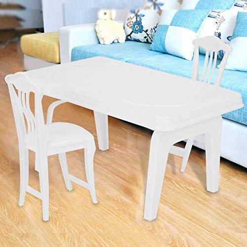 3 Unids Chica Juego Casa Silla de Mesa, Muñecas Lindas Accesorios Mesa de Cena y Sillas para Doll Miniatura Simulación Muebles Juego de Juego