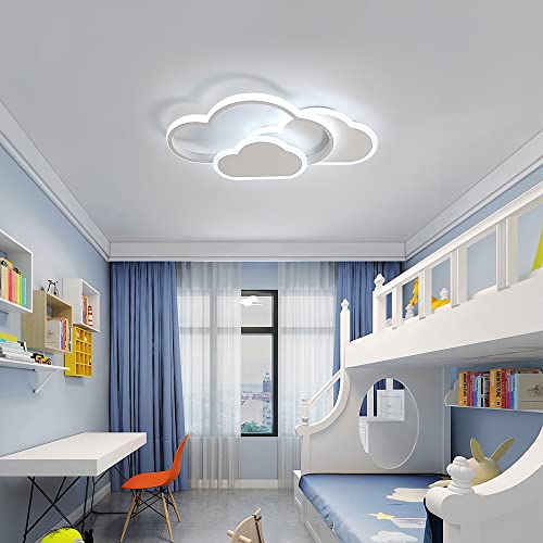 32W Moderna Lámpara de Techo Led Regulable, Blanco Diseño Acrílico Creativo Plafones Led Techo, 3000-6500K, Lampara de Techo con Control Remoto para Sala de Estar, Dormitorio, Cocina, Pasillo