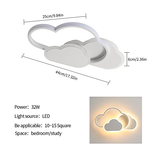 32W Moderna Lámpara de Techo Led Regulable, Blanco Diseño Acrílico Creativo Plafones Led Techo, 3000-6500K, Lampara de Techo con Control Remoto para Sala de Estar, Dormitorio, Cocina, Pasillo