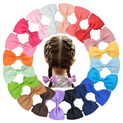 40 piezas bebé niñas lazos para el cabello cintas para el pelo cinta grosgrain pelo elástico banda de goma titular de cola de caballo accesorios para el cabello para niños pequeños