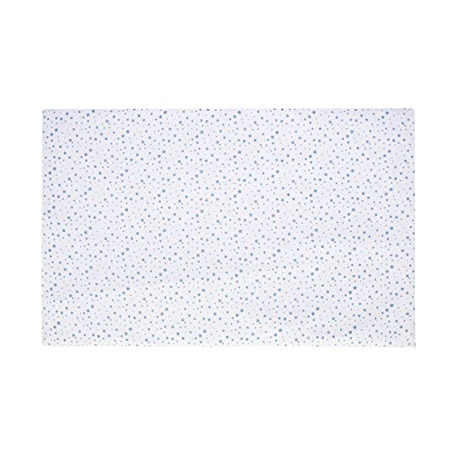 Acomoda Textil - Colchón Minicuna 80x50x5 cm. Colchón para Bebé Impermeable y Transpirable, Funda Desenfundable y Lavable 100% Algodón. (Minicuna 80x50x5 cm, Azul)