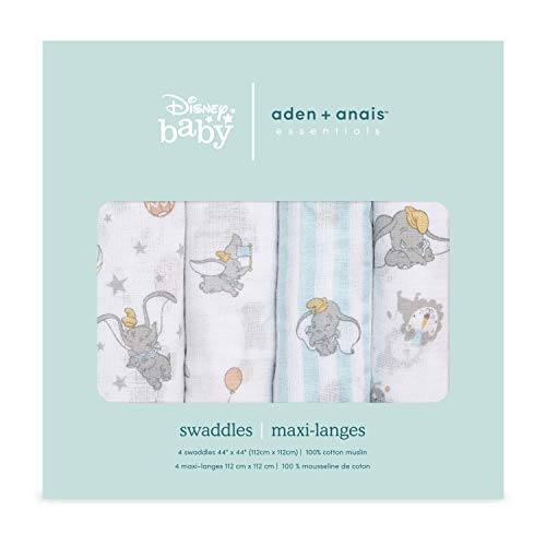 Aden Essential Swaddle 100% Muselina de algodón Dumbo Nuevas Alturas