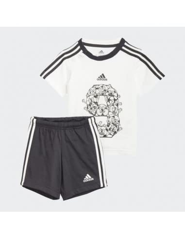 adidas GM8966 I LIL 3S SP SET Sport set unisex-baby top:white/black bottom:black/white 1218