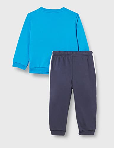 adidas I BOS Jog FT Set, Unisex Baby, Top:Bright Blue/White Bottom:Shadow Navy S22/WHITE, 912M