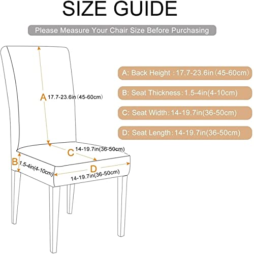 AIBABYA Funda De Silla De Poliéster Engrosado, Duradera Y Lavable, Funda De Silla Universal para Las Cuatro Estaciones, Adecuada para Restaurante, Hotel, Alojamiento En Casa, Funda De Asiento