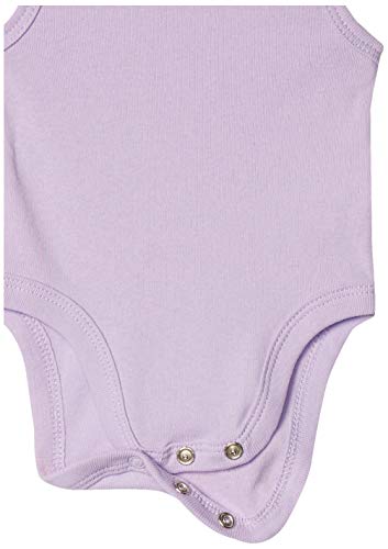 Amazon Essentials Body sin mangas de 6 paquetes, infant-and-toddler-layette-sets Bebé-Niñas, Multicolor (Solid Pink, Purple & Aqua), Neugeboren (Talla fabricante: NB)