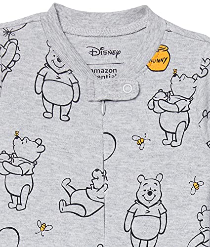 Amazon Essentials Disney Star Wars Marvel Cotton Footed Sleep and Play Durmientes, Paquete de 2 Winnie The Pooh Oh Bother, 6 Meses, Pack de 2