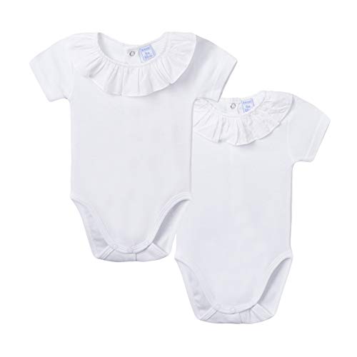 Amomí Body Cuello Batista Bebe-Unisex Pack de 2 Pcs 1-24Meses (18 Meses)