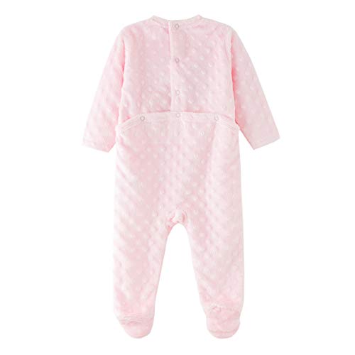 Amomí Pijama Bebe, Pelele Bebé Niña Manga Larga Terciopelo 0-24M (6 Meses, 71111+71117+A21041/6M)