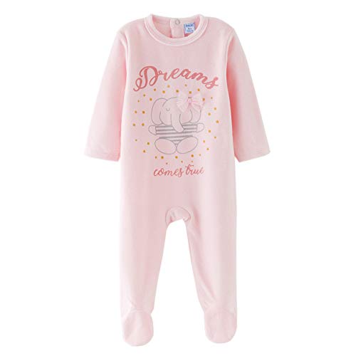 Amomí Pijama Bebe, Pelele Bebé Niña Manga Larga Terciopelo 0-24M (6 Meses, 71111+71117+A21041/6M)