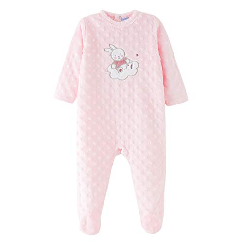 Amomí Pijama Bebe, Pelele Bebé Niña Manga Larga Terciopelo 0-24M (6 Meses, 71111+71117+A21041/6M)