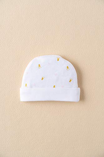 Amomí Set Regalo Recién Nacido/Conjunto bebé Primera Puesta/Gorro, Manoplas y Patucos con Caja de Regalo para recién Nacido Talla Unica (Blanco)