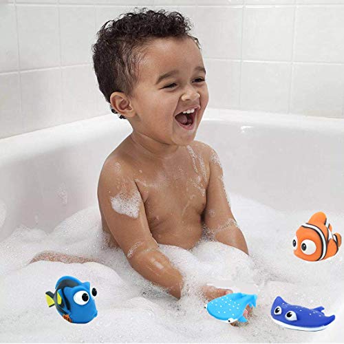 Anzmtos Juguetes de baño para niños Happy Underwater Story Water Spray Bath Baby Play Water Toys (4PCS)