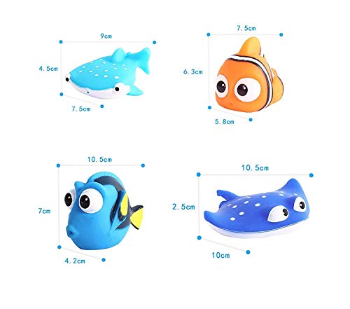 Anzmtos Juguetes de baño para niños Happy Underwater Story Water Spray Bath Baby Play Water Toys (4PCS)