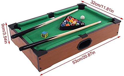 AOOF Conjunto de la Piscina Miniskirt de la Mesa de la Piscina Portable Billiard Snooker Table Juego Juego de Juguete con Accesorios, Minifetia Billar