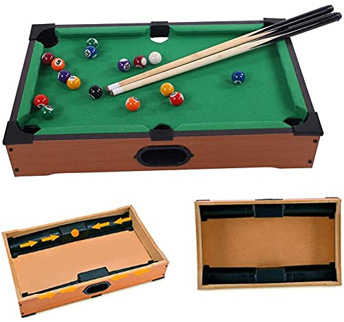 AOOF Conjunto de la Piscina Miniskirt de la Mesa de la Piscina Portable Billiard Snooker Table Juego Juego de Juguete con Accesorios, Minifetia Billar