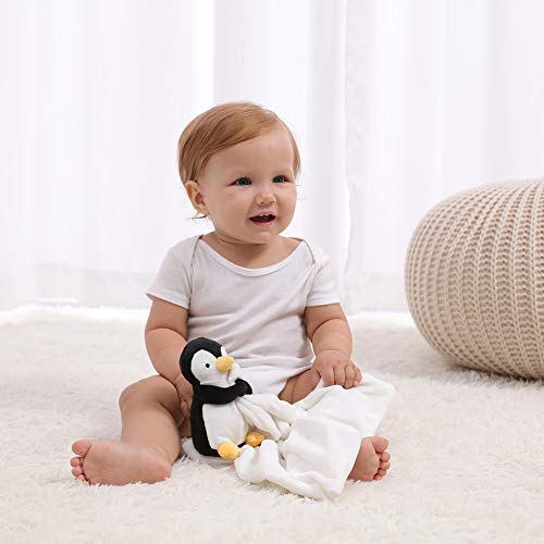 Apricot Lamb Manta de seguridad de albaricoque y cordero con peluche, diseño de animales de peluche,Pingüino de juguete