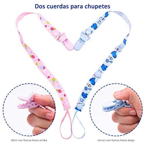 Arnes Bebe para Caminar Primeros Pasos, INPHER Tirantes Andar Bebe Respirables, Andador Bebes, Correa de Seguridad Ajustable, con 2 Cadenas para Chupetes, Azul