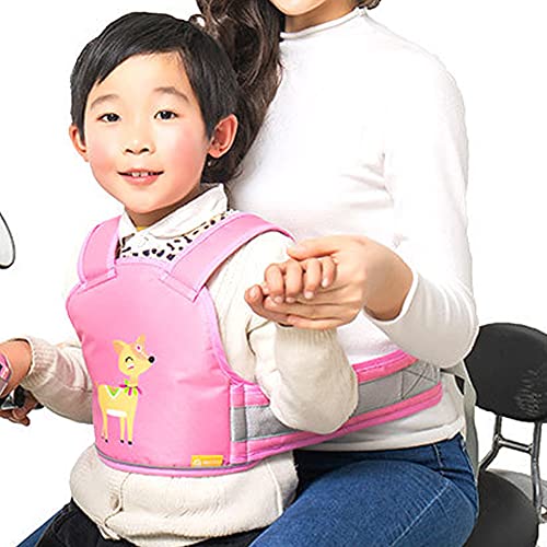 ArnéS NiñOs para Moto Elegante ArnéS De Seguridad NiñO para Moto Moto De Nieve CinturóN De Seguridad para NiñOs Bicicleta EléCtrica Motocicleta Light Pink,120