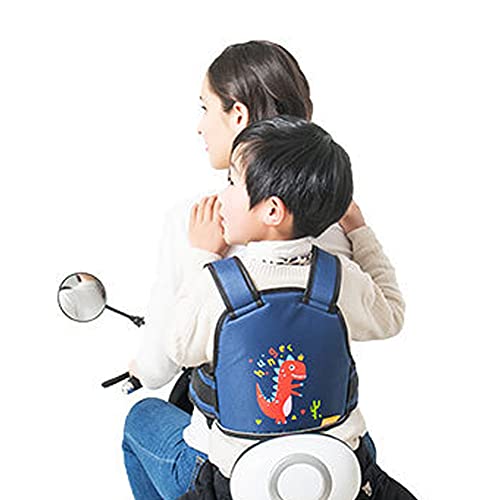 ArnéS NiñOs para Moto Material Transpirable Moto De Nieve CinturóN De Seguridad para NiñOs Arnes para Bebes Bicicleta EléCtrica Motocicleta Scooter Deep Blue,120