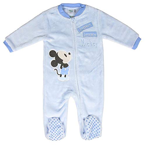 Artesania Cerda Pijama Dormilón Coral Mickey Conjuntos, Azul (Azul C37), 36m para Bebés