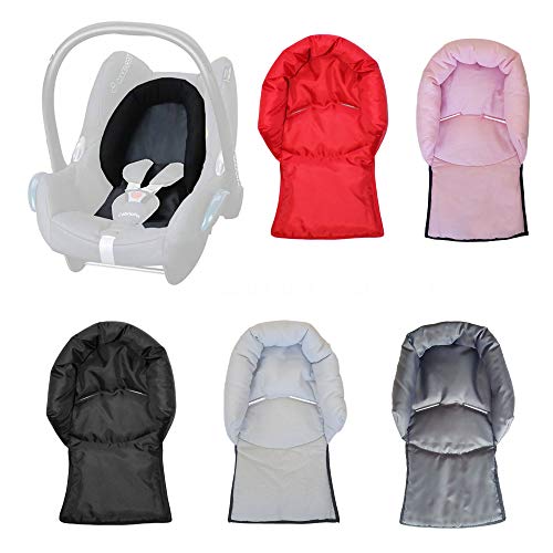 Aveanit Reductor Para Silla de Bebé Maxi Cosi Bebe Silla de Coche y Paseo Universal - Reposacabezas Acolchado Para Portabebés - Reductor de Asiento Cabriofix Citi NewBorn - 100 % Algodón, Color Gris