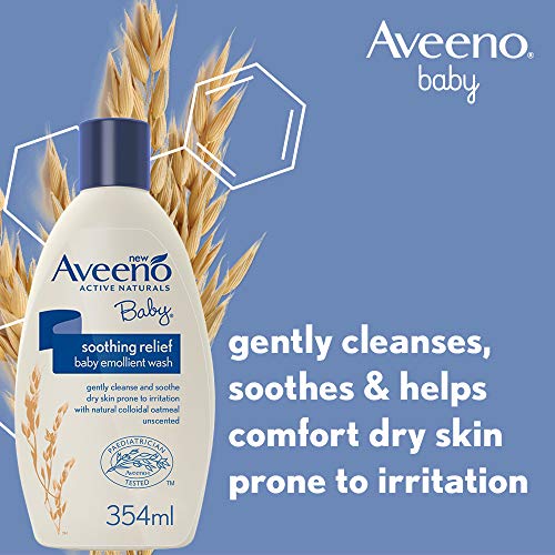 Aveeno - Lavado emoliente para bebés con alivio de calma, 354 ml